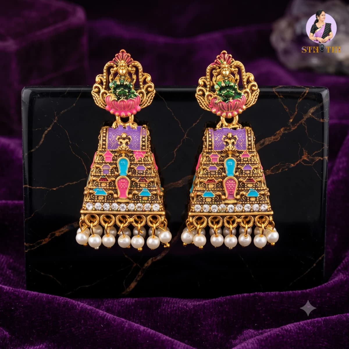 MULTI TEMPLE JHUMKA